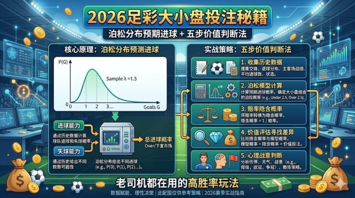 2026足彩大小盘投注秘籍：泊松分布预期进球 + 五步价值判断法，老司机都在用的高胜率玩法