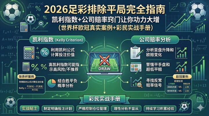 2026足彩排除平局完全指南：凯利指数+公司赔率窍门让你功力大增