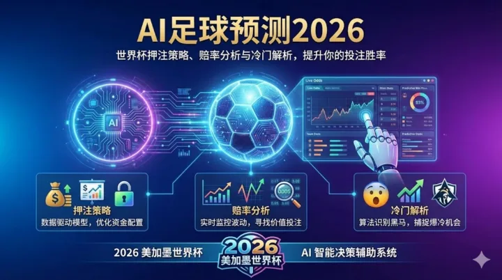 AI足球预测2026：世界杯押注策略、赔率分析与冷门解析，提升你的投注胜率