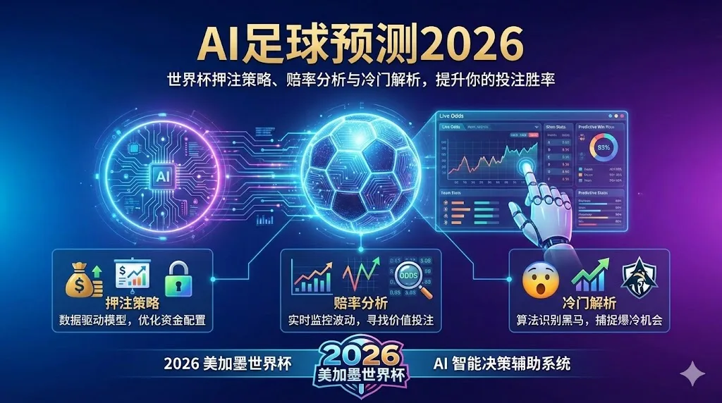AI足球预测2026：世界杯押注策略、赔率分析与冷门解析，提升你的投注胜率