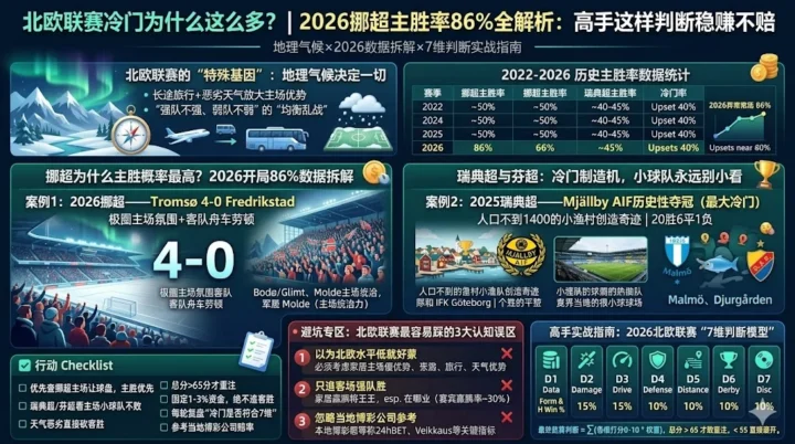 北欧联赛冷门为什么这么多？2026挪超主胜率86%全解析：高手这样判断稳赚不赔