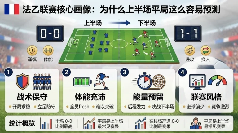 法乙联赛核心画像：为什么上半场平局这么容易预测