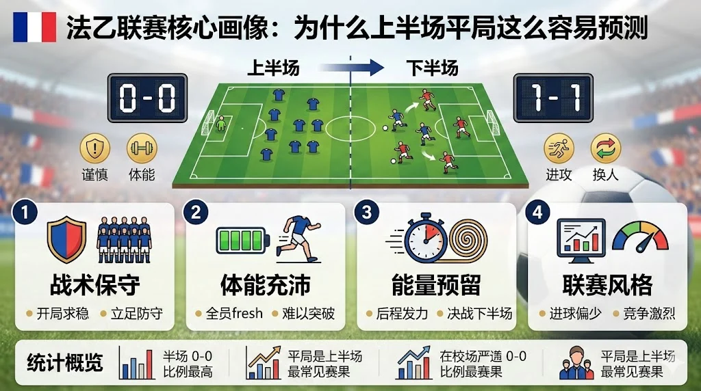 法乙联赛核心画像：为什么上半场平局这么容易预测