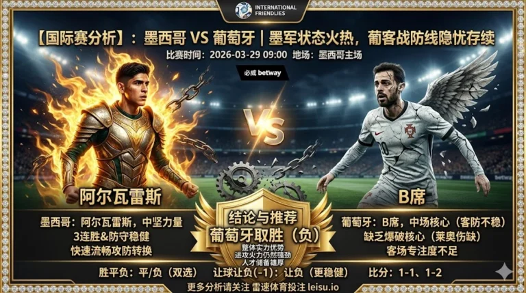 【国际赛分析】：墨西哥 VS 葡萄牙｜墨军状态火热，葡军客战防线存隐忧