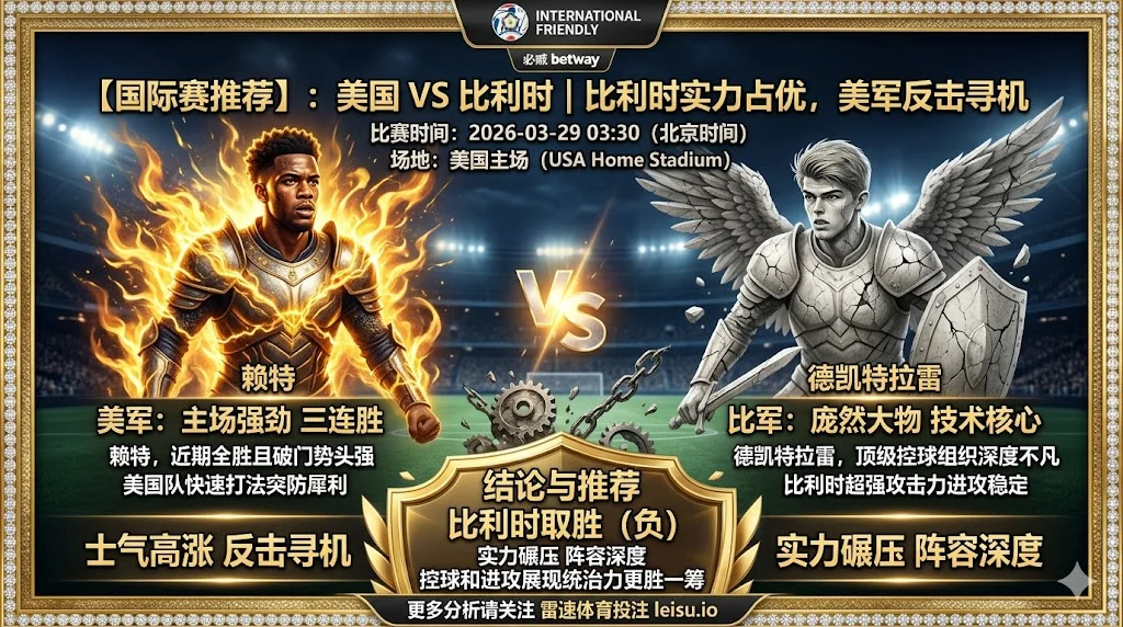 【国际赛推荐】：美国 VS 比利时｜比利时实力占优，美军反击寻机