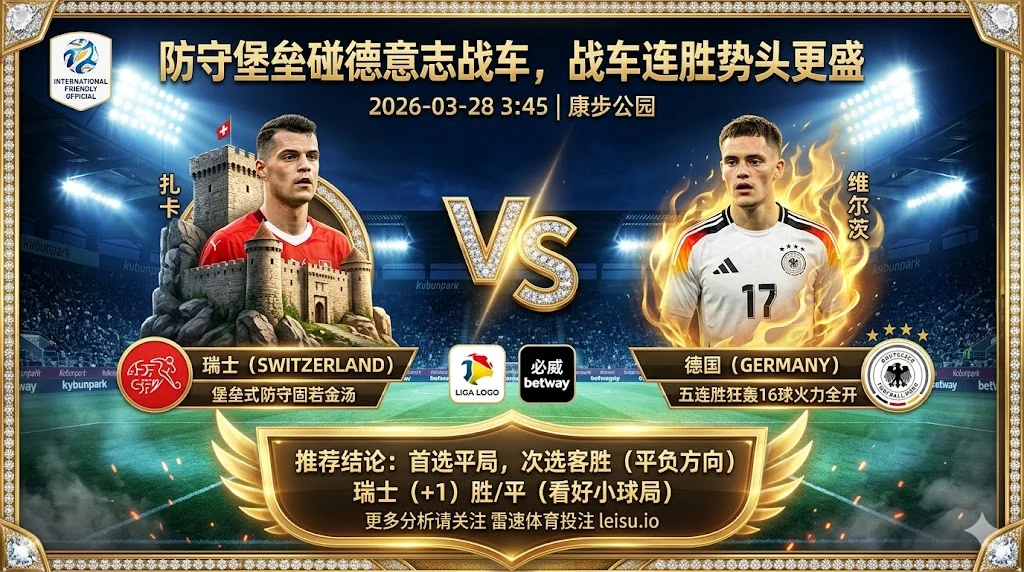 【国际赛推荐】：瑞士VS德国｜防守堡垒碰德意志战车，战车连胜势头更盛