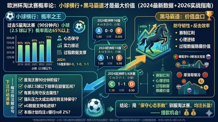欧洲杯淘汰赛概率论：小球横行+黑马霸道才是最大价值