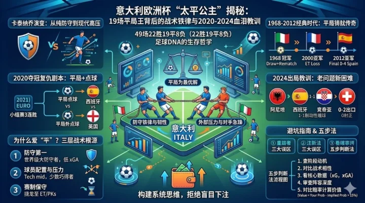 意大利欧洲杯“太平公主”揭秘：19场平局王背后的战术铁律与2020-2024血泪教训