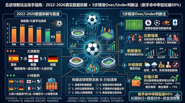 总进球数玩法高手指南：2022-2026真实数据拆解+5步精准Over/Under判断法