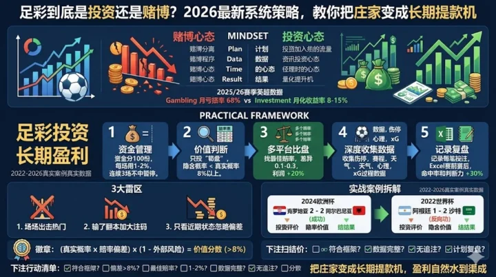 足彩到底是投资还是赌博？2026最新系统策略，教你把庄家变成长期提款机