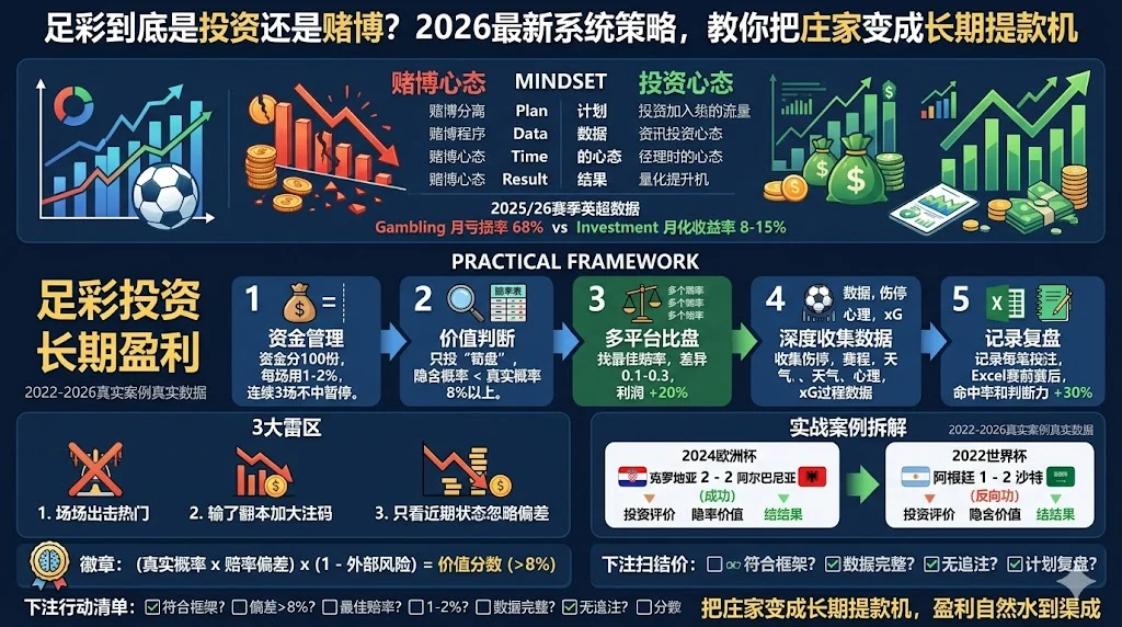 足彩到底是投资还是赌博?2026最新系统策略,教你把庄家变成长期提款机