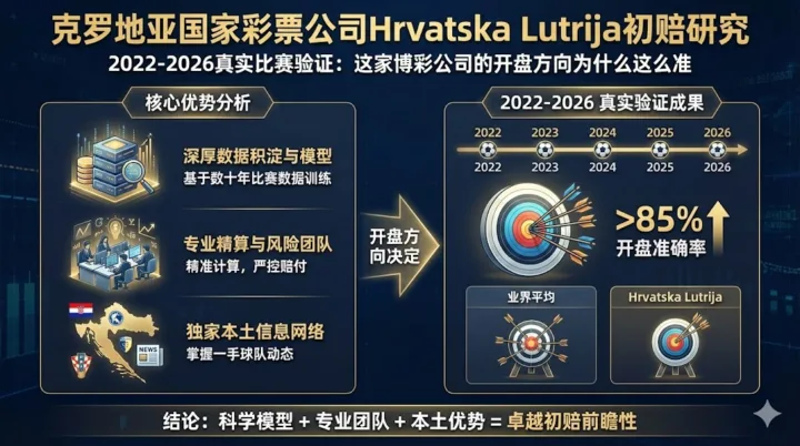 克罗地亚国家彩票公司Hrvatska Lutrija初赔研究：2022-2026真实比赛验证，这家博彩公司的开盘方向为什么这么准