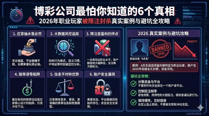 博彩公司最怕你知道的6个真相 2026年职业玩家被限注封杀真实案例与避坑全攻略