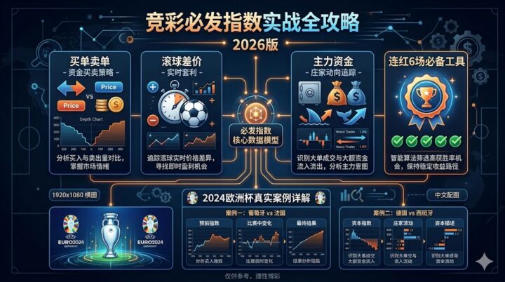 竞彩必发指数实战全攻略2026版：买单卖单+滚球差价+主力资金连红6场必备工具