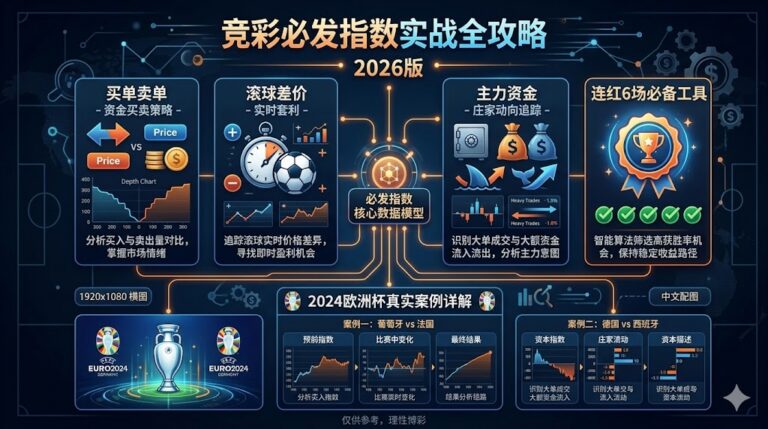 竞彩必发指数实战全攻略2026版：买单卖单+滚球差价+主力资金连红6场必备工具（2024欧洲杯真实案例详解）