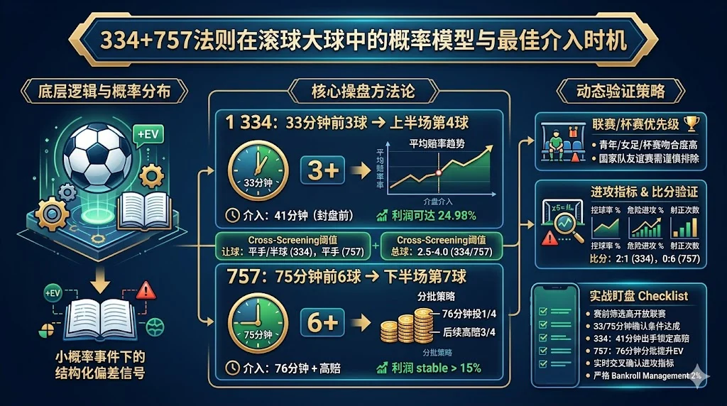 334+757法则在滚球大球中的概率模型与最佳介入时机