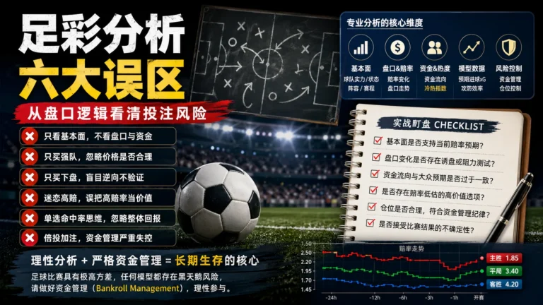 足彩分析六大误区：从盘口逻辑看清投注风险