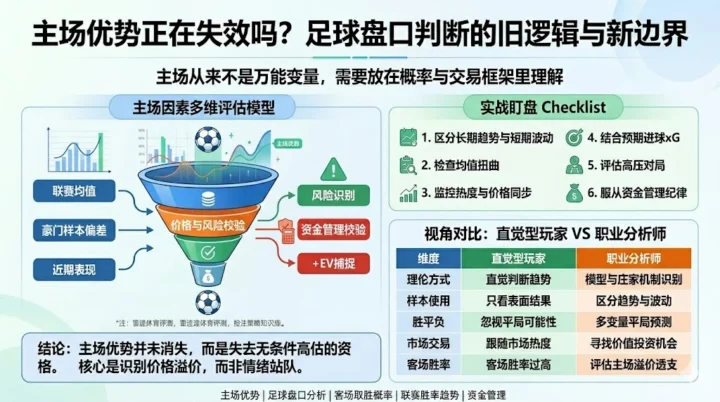 主场优势正在失效吗：足球盘口判断的旧逻辑与新边界