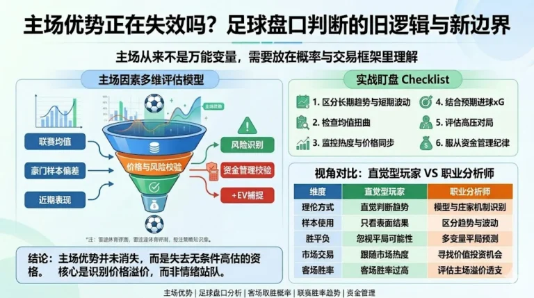 主场优势正在失效吗：足球盘口判断的旧逻辑与新边界
