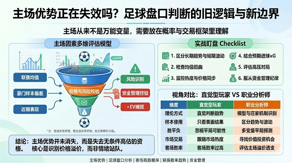 主场优势正在失效吗:足球盘口判断的旧逻辑与新边界