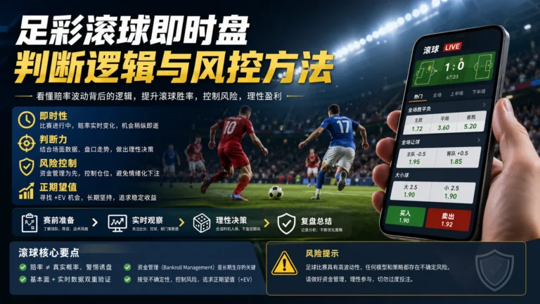 足彩滚球即时盘的判断逻辑与风控方法