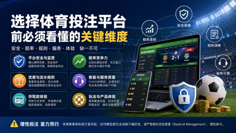 选择体育投注平台前必须看懂的关键维度
