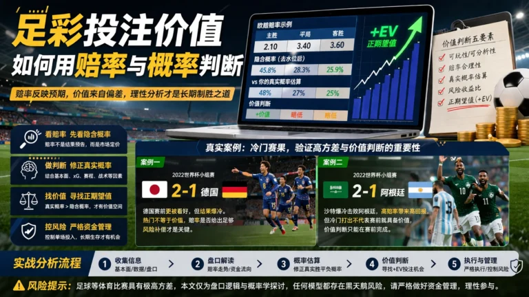 足彩投注价值如何用赔率与概率判断