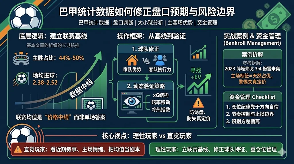 巴甲联赛统计数据如何修正盘口预期与风险边界