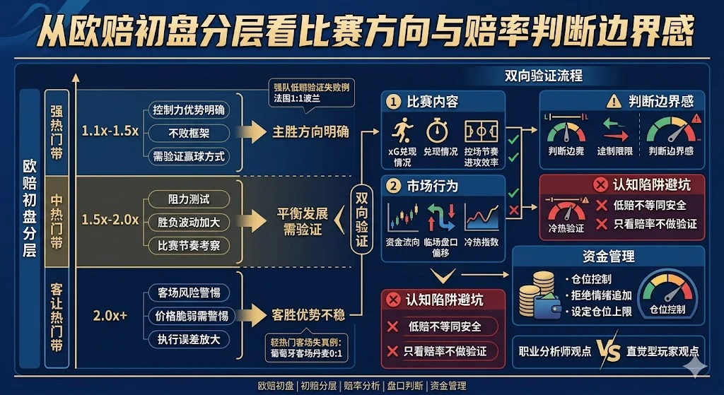 从欧赔初盘分层看比赛方向与赔率判断边界感