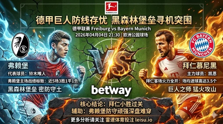 【德甲推荐】：弗赖堡 VS 拜仁慕尼黑｜拜仁火力虽盛但防守受损或难迎大胜