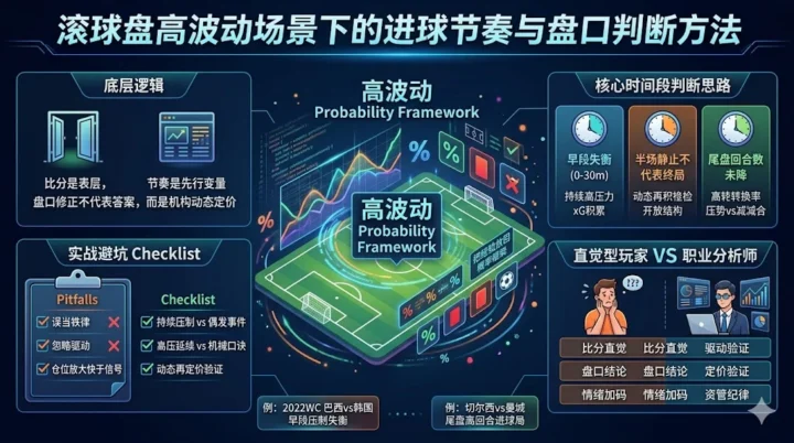 滚球盘高波动场景下的进球节奏与盘口判断方法
