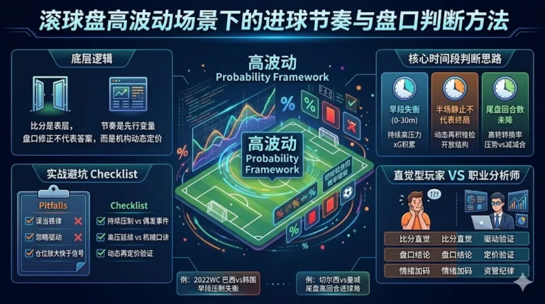 滚球盘高波动场景下的进球节奏与盘口判断方法