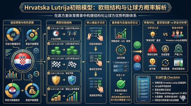 Hrvatska Lutrija初赔模型：欧赔结构与让球方概率解析