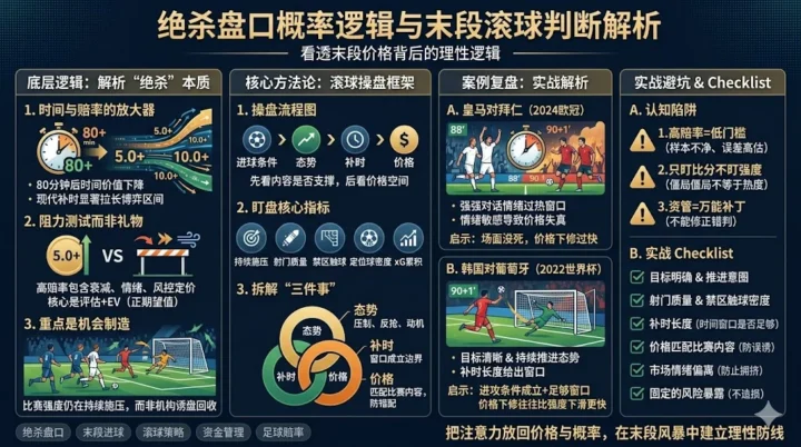 绝杀盘口的概率逻辑与末段进球滚球判断解析
