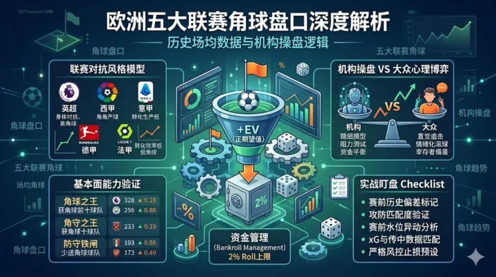 欧洲五大联赛角球盘口深度解析：历史场均数据与机构操盘逻辑