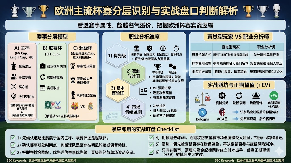 欧洲主流杯赛分层识别与实战盘口判断解析