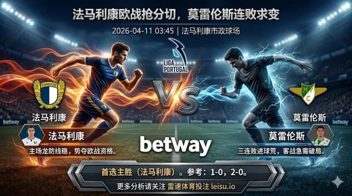 【葡超前瞻】：法马利康 vs 莫雷伦斯｜抢分需求更强，但让球阻力仍在一球差