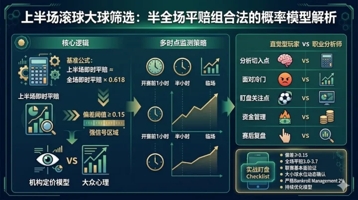 上半场滚球大球筛选：半全场平赔组合法的概率模型解析