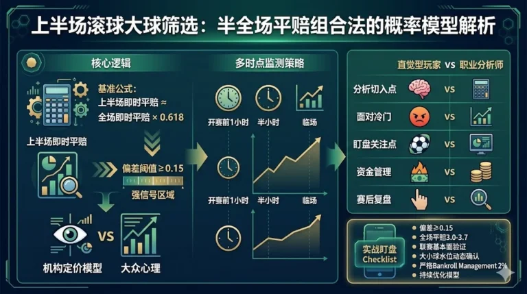 上半场滚球大球筛选：半全场平赔组合法的概率模型解析