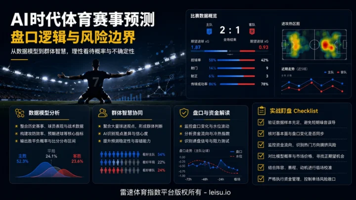 AI时代体育赛事预测的盘口逻辑与风险边界