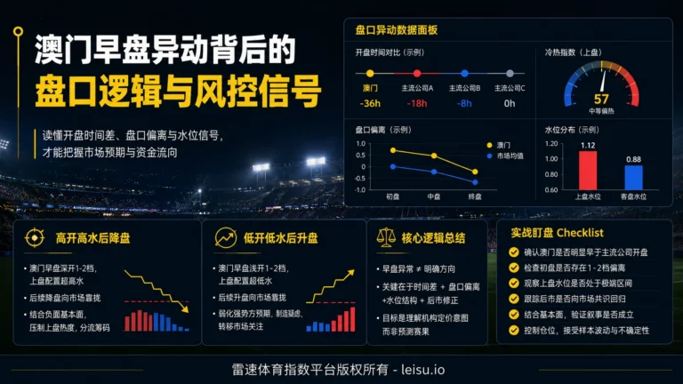 澳门早盘异动背后的盘口逻辑与风控信号