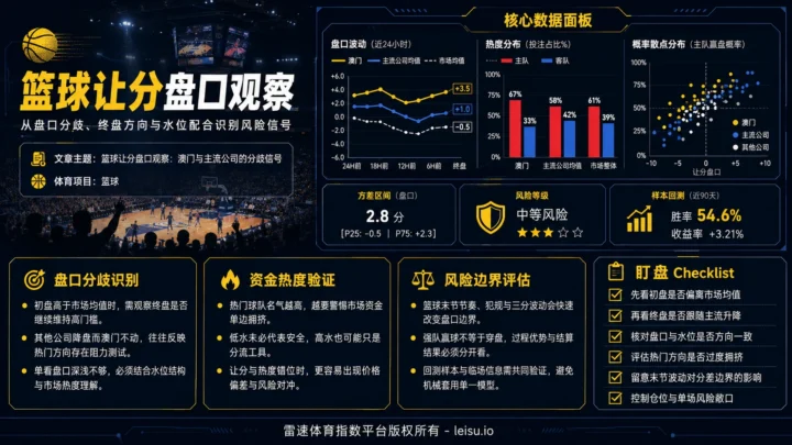 篮球让分盘口观察：澳门与主流公司的分歧信号