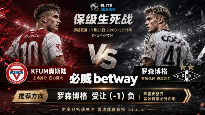 挪超前瞻：KFUM奥斯陆 vs 罗森博格｜主队浅让承压，伤停决定比赛上限