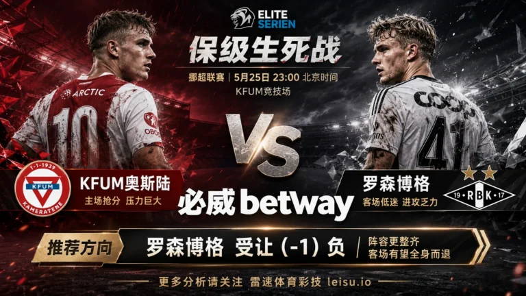 挪超前瞻：KFUM奥斯陆 vs 罗森博格｜主队浅让承压，伤停决定比赛上限