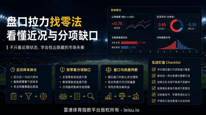 盘口拉力找零法如何看懂近况与分项缺口实战逻辑