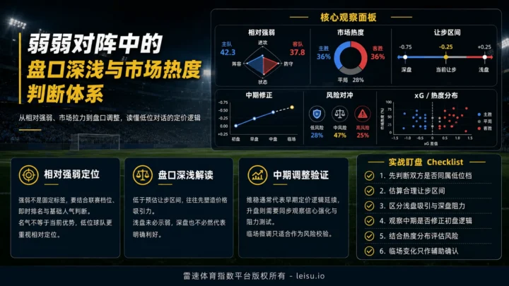 弱弱对阵中的盘口深浅与市场热度判断体系