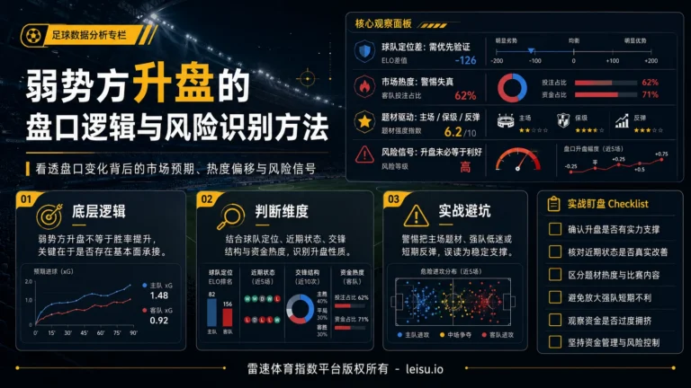 弱势方升盘的盘口逻辑与风险识别方法