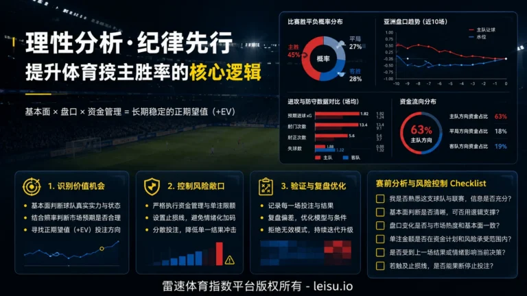 体育投注如何建立理性盘口判断与资金纪律