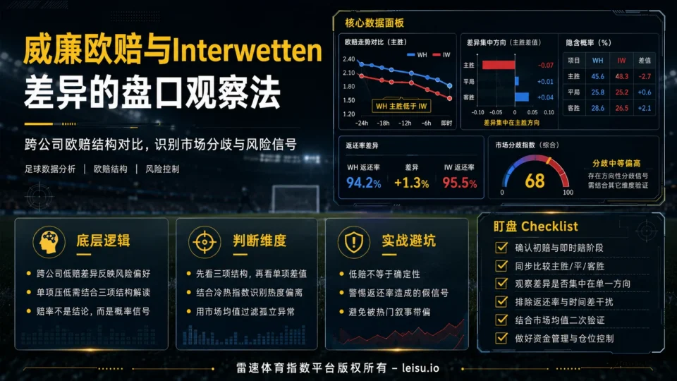 威廉欧赔与Interwetten差异的盘口观察法