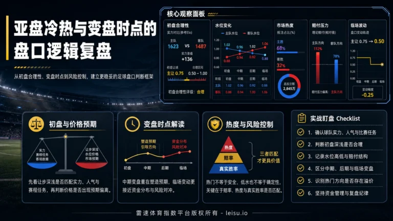 亚盘冷热与变盘时点的盘口逻辑复盘